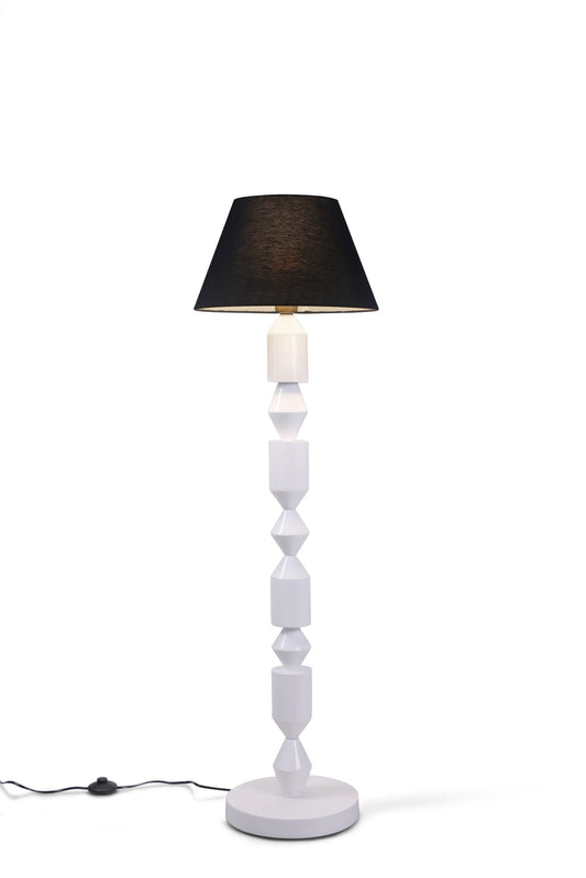 Floor Lamp White and Top Black S