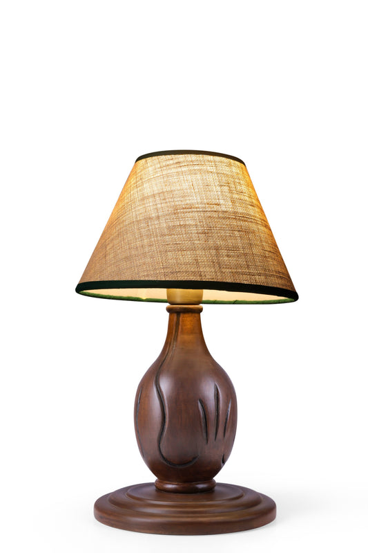 Table Lamp — Wooden Ceramic